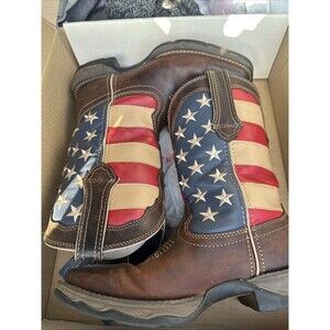 Womens Cowgirl Boots 10"Durango Size 6M RD4414 Lady Rebel Pull On Leather Square